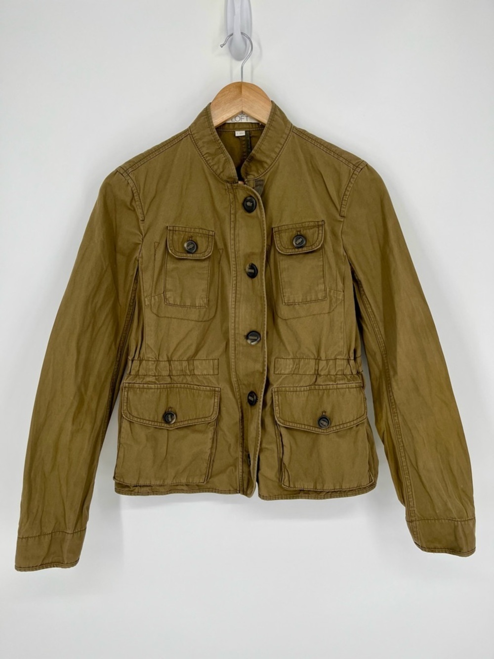 Ann Taylor LOFT Utility Jacket Women’s Size Small in Tan / Brown